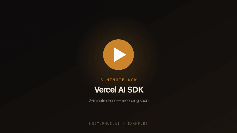 Vercel AI SDK demo